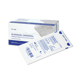 Surgicel Hemostat 0.5' x 2' 12/Bx. Sterile flexible sheer weave. Plant-based