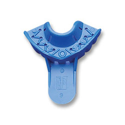 Tray-Aways #9 Perforated Lower Anterior Blue Plastic Impression Trays, Package