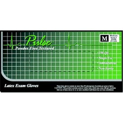 Pulse Latex glove: Small, Powder-Free, Textured, Chlorinated, Non-Sterile, box