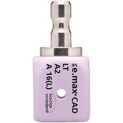 IPS e.max CAD CEREC Ivoclar LT Block, Shade A3 Size A16(L) 5/Pk.