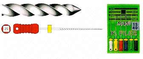 Mani K-Files 25mm #06 6/Box. Stainless Steel