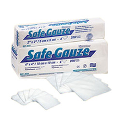 Safe-Gauze 2' x 2' 4 ply Non-Sterile, Non-Woven Gauze Sponge, Case of 5000
