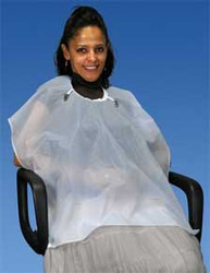 Palmero Plastic Waist-Length Patient Throw, Blue plastic, Soft, supple, 27' x
