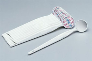 Palmero White One-Piece Disposable Plastic Mouth Mirror. Clear, distortion-free