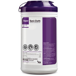 Super Sani-Cloth Germicidal Wipes, X-Large, 65/Can, 6 Cans/Case