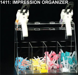 Plasdent Clear Acrylic Impression Organizer, Holds 4 impression syringes with 4