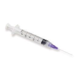 Monovac 3cc Syringe with 30ga Side Vented Irrigation Needle Tip (Purple)