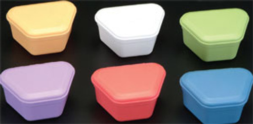 ProBath Denture Boxes, Assorted Colors, Heavy Gauge, Soft Plastic, 2' Deep, Box