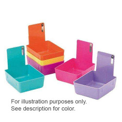 Plasdent Lab Pan - Tangerine Plastic Pan with Metal Clip, 7-1/16' x 5-5/8' x