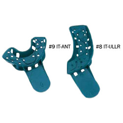 Excellent #8 Upper Left/Lower Right - Perforated, Teal Plastic Impression