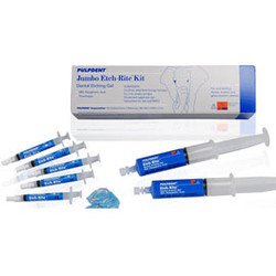 Etch-Rite Jumbo Kit - 38% Phosphoric Acid Etching Gel: 2x 25 mL Syringes, 5x 3 mL Empty Syringe