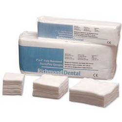 Richmond 4' x 4' Non-Woven Poly/Rayon Sponges 2000/Cs. 4-ply Non-Sterile