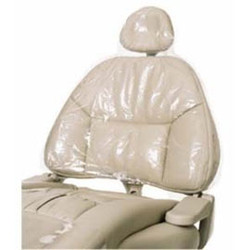 Safe-Dent 27.50' x 24' Half Chair Sleeves, Clear Plastic, 900/Case. Easy