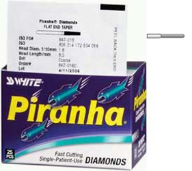 Piranha Diamonds FG #881.016 Supercoarse Grit, Round End Cylinder, Single Use