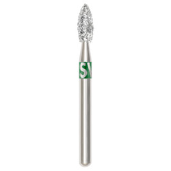 Piranha Diamonds FG #368.020C Coarse, Pointed Football Shape, Single Use Diamond Bur, 25/Pk.