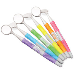 Crystal HD Mouth Mirror - #5 with Soft Grip, Vibrant Assorted Colors 12/Pk. 40%