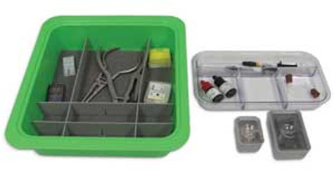 Zirc Procedure Tub - Teal, 12-3/4' x 11-3/16' x 4' w/cover. Complete Package