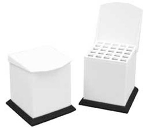 Zirc Cotton Pellet Dispenser - White, For Small Pellets, Spring Loaded, Pushes