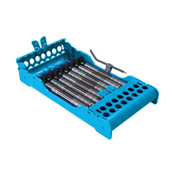 E-Z Jett Cassette 8 Instrument Holder, Neon Blue, open top, round holes