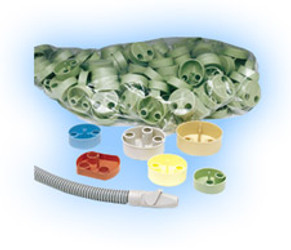 Dispos-A-Screen Green 1 7/8' evacuation trap, fits Forest, Belmont, Chayes