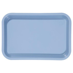 Zirc 9-3/8' x 6-3/8' x 7/8' Blue Mini Setup Tray - F Size, Flat