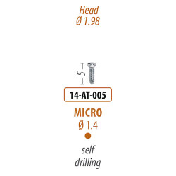 Screws and Tacks 1.4 mm x 5 mm, Micro Auto-Screw