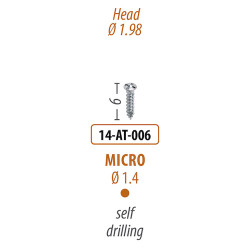 Screws and Tacks 1.4 mm x 6 mm, Micro Auto-Screw