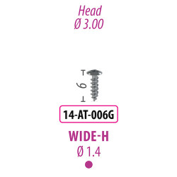 Screws and Tacks 1.4 mm x 6 mm, Wide Head Screw