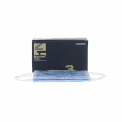 Monoart Floral Face Masks ASTM Level 3 Lt. Blue Floral, 50/Box