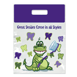 Specialty Bags 250 Count Large Gator Great Smiles, 9" x 13", 250/Pkg.