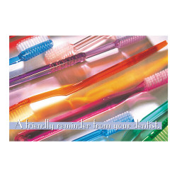 A Friendly Reminder Postcard Assorted Brushes, Postcard, 250/Pkg.