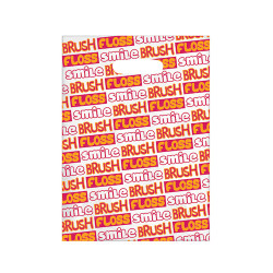 Specialty Scatter Bags Brush, Floss, Smile in Block Letters Scatter Bag, 7" x 10", 100/Pkg.