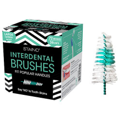 StaiNo Interdental Brushes Brush Refill, Jumbos Tapered, 72/Box
