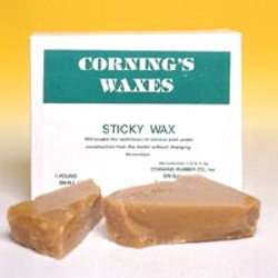 Corning Waxes Sticky Wax, Yellow, 1 lb.