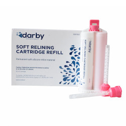 Soft Relining Material Soft Relining Cartridge, Mixing Tips, 50 mL Cartridge