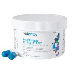 Dispersed Phase Alloy Regular Set, Two Spill, 600 mg, White/Navy, 100/Pkg