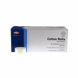Cotton Rolls #2, Medium, 1 1/2"  x 3/8", 2000/Box