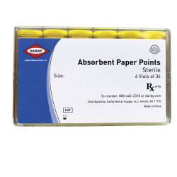 Absorbent Paper Points Color Coded 50, Vials, 200/Pkg