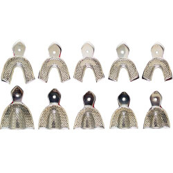 Stainless Steel Impression Trays Perforated, L4, Small