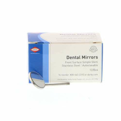 Front Surface Mirror Heads #3, Front Surface, Simple Stem, 12/Box