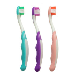Child's Toothbrush Stage 1 2-Tone Grip, 23 Tufts, Assorted, 72/Box