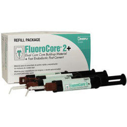 FluoroCore 2+ Dual Cure, Core Build-Up Material, Syringe Refills 4 x 75gm, Tooth