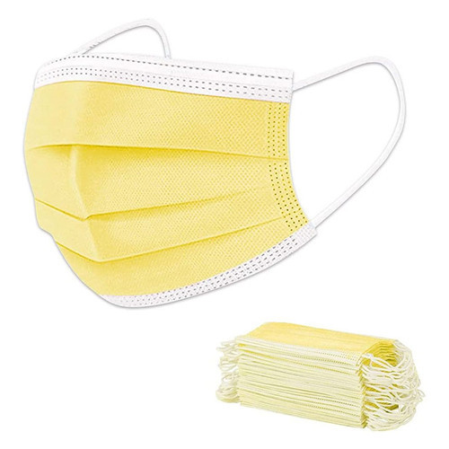 Daily Protective Yellow Ear Loop Masks 50/Box - Overstock