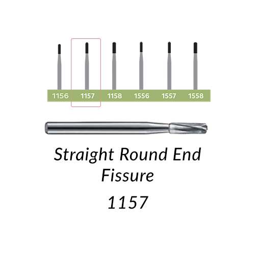 Carbide Burs. FG-1157 Straight Round End Fissure. 10 pcs.