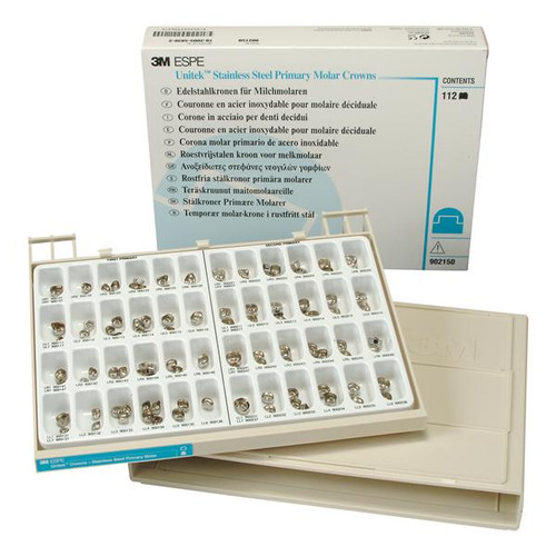 Unitek Stainless Steel Crowns Size Assorted Primary Molar Set 112/Box