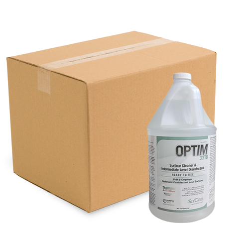 Optim 33TB 4L, 1 Minute Disinfectant Bottle, Unscented, Case of 4 Gallon