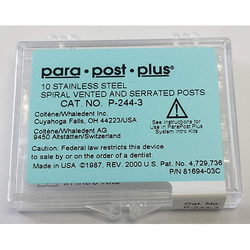 ParaPost Plus P244 Stainless Steel Refill Posts -  Size 7 (.070"), Green, 10/Pkg