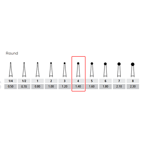 Alpen Carbides FG OS Round Bur #4 10/Pk