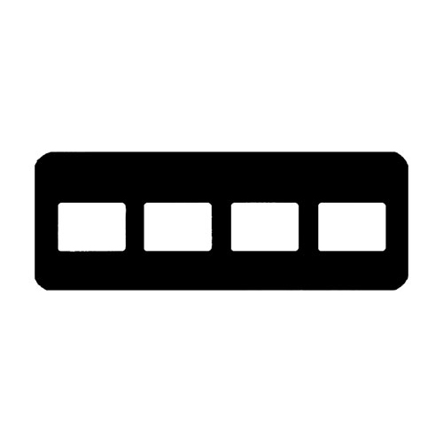 AdaMount #2 Film - 4 Windows 604, Black, 100/Pk