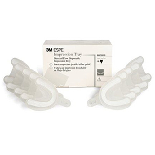 Directed Flow Rigid Disposable Impression Tray, 10/Pk, With Built-In Reservoir